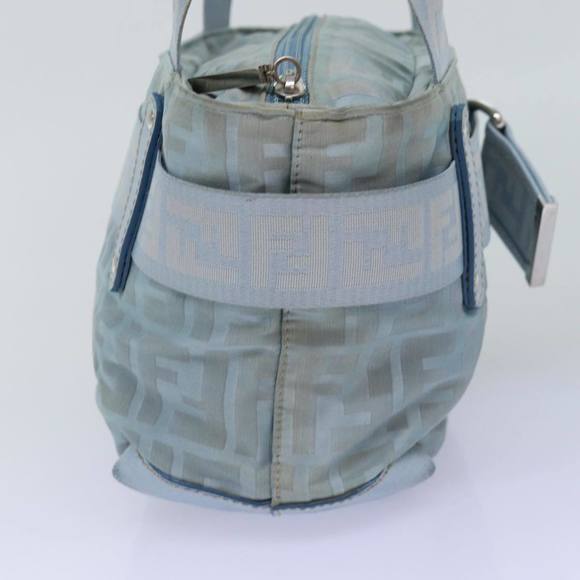FENDI Zucca Canvas Hand Bag Light Blue Auth 75894 - Picture 3 of 16